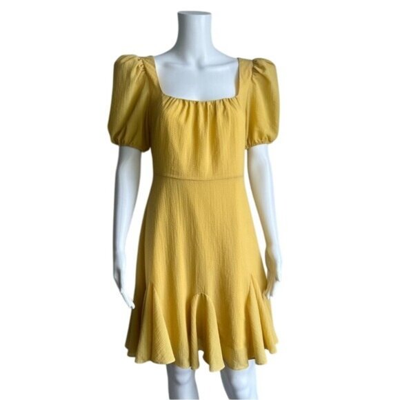 ASTR The Label Puff Sleeve Square Neck Dress - M - Picture 1 of 6